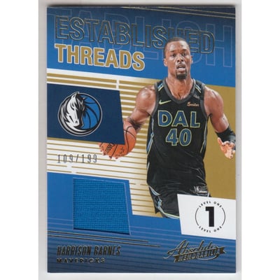 2018-19 Absolute Memorabilia Established Threads #14 Harrison Barnes/199