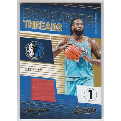 2018-19 Absolute Memorabilia Established Threads #25 DeAndre Jordan/199