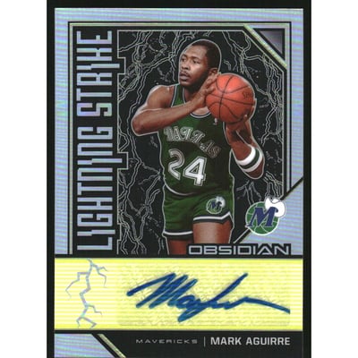 2019-20 Panini Obsidian Lightning Strike Signatures Electric Etch Yellow #12 Mark Aguirre
