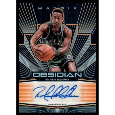 2019-20 Panini Obsidian Matrix Autographs Electric Etch Orange #12 Rolando Blackman/50