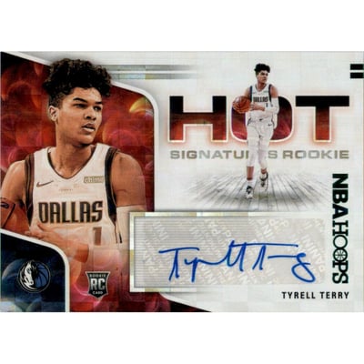 2020-21 Hoops Hot Signatures Rookies Green #25 Tyrell Terry