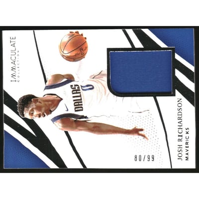 2020-21 Immaculate Collection Remarkable Jerseys #22 Josh Richardson/99