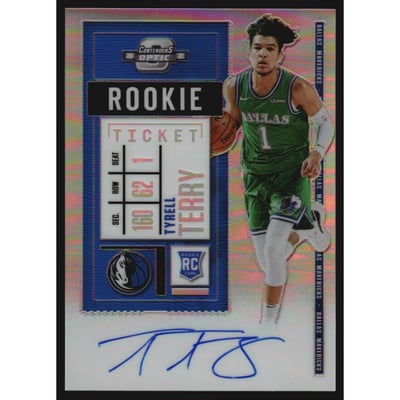 2020-21 Panini Contenders Optic #139 Tyrell Terry AU RC