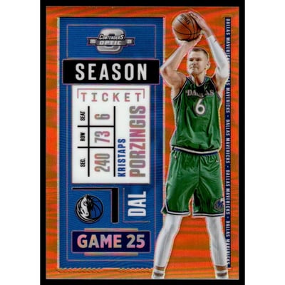 2020-21 Panini Contenders Optic Orange #42 Kristaps Porzingis