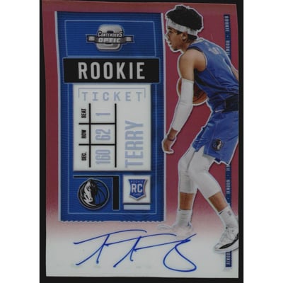 2020-21 Panini Contenders Optic Variations Red #139 Tyrell Terry AU/99