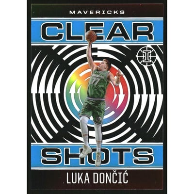 2020-21 Panini Illusions Clear Shots Sapphire #17 Luka Doncic