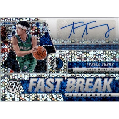 2020-21 Panini Mosaic Autographs Fast Break #59 Tyrell Terry