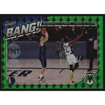 2020-21 Panini Mosaic Bang! Mosaic Green #1 Luka Doncic
