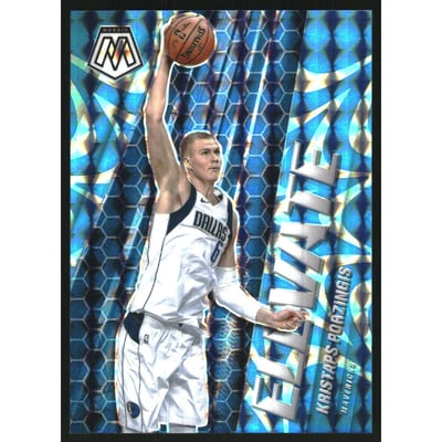 2020-21 Panini Mosaic Elevate Mosaic Reactive Blue #7 Kristaps Porzingis