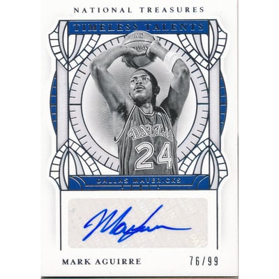 2020-21 Panini National Treasures Timeless Talents Signatures #2 Mark Aguirre