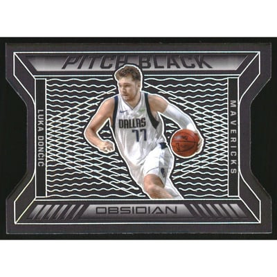 2020-21 Panini Obsidian Pitch Black #25 Luka Doncic