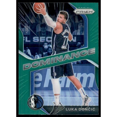 2020-21 Panini Prizm Dominance Prizms Green #18 Luka Doncic