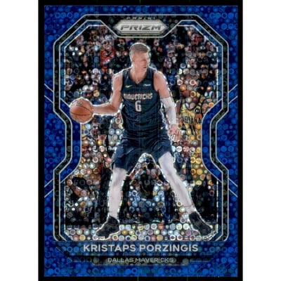 2020-21 Panini Prizm Prizms Fast Break Blue #18 Kristaps Porzingis