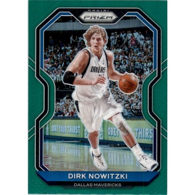2020-21 Panini Prizm Prizms Green #180 Dirk Nowitzki