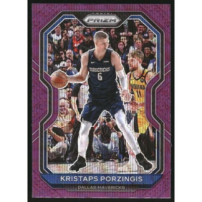 2020-21 Panini Prizm Prizms Purple Wave #18 Kristaps Porzingis