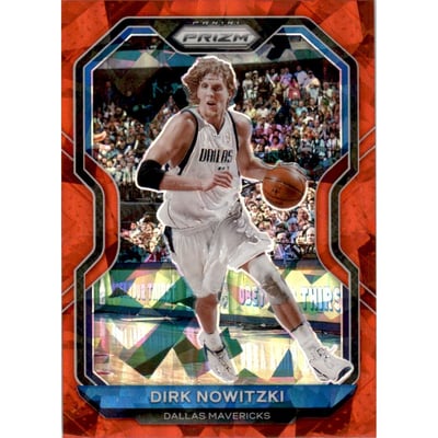2020-21 Panini Prizm Prizms Red Ice #180 Dirk Nowitzki