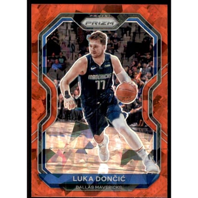 2020-21 Panini Prizm Prizms Red Ice #32 Luka Doncic