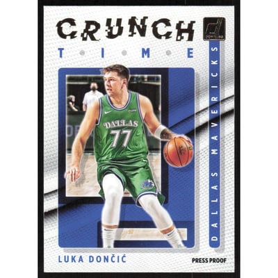 2021-22 Donruss Crunch Time Press Proof #5 Luka Doncic