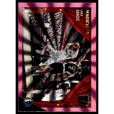 2021-22 Donruss Magicians Holo Pink Laser #5 Luka Doncic