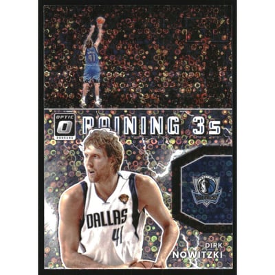 2021-22 Donruss Optic Raining 3s Holo Fast Break #18 Dirk Nowitzki