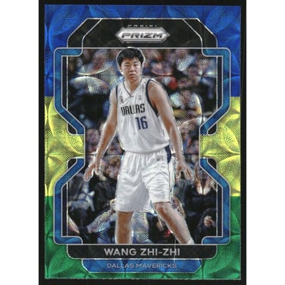 2021-22 Panini Prizm Prizms Choice Blue Yellow and Green #273 Wang Zhi-zhi
