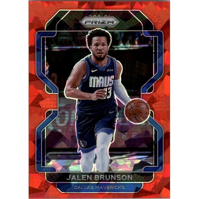 2021-22 Panini Prizm Prizms Red Ice #144 Jalen Brunson