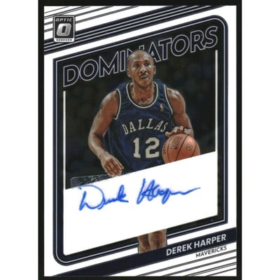 2022-23 Donruss Optic Dominators Signatures #34 Derek Harper/99