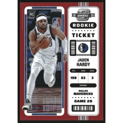 2022-23 Panini Contenders Optic Rookies Red #25 Jaden Hardy