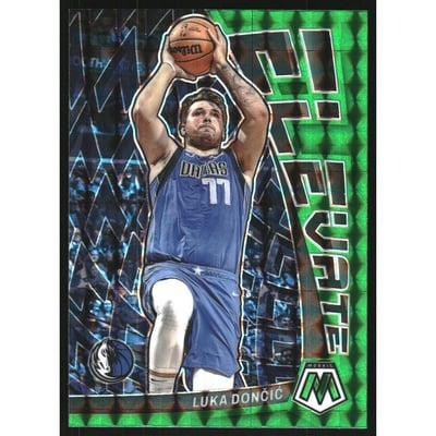2022-23 Panini Mosaic Elevate Mosaic Green #19 Luka Doncic
