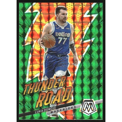 2022-23 Panini Mosaic Thunder Road Mosaic Green #9 Luka Doncic