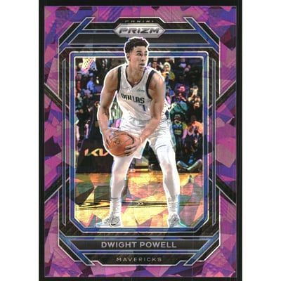 2022-23 Panini Prizm Prizms Purple Ice #187 Dwight Powell