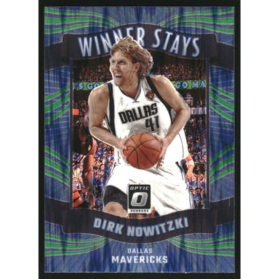 2023-24 Donruss Optic Winner Stays Green Shock #4 Dirk Nowitzki