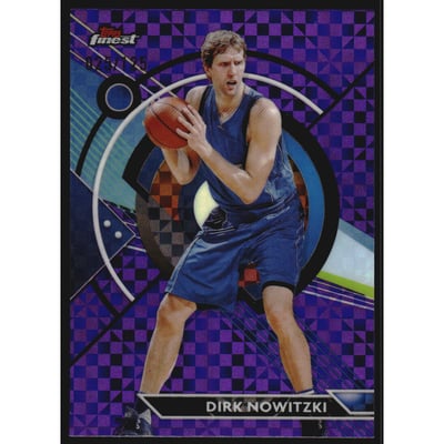 2023-24 Finest Purple Checkerboard Refractors #95 Dirk Nowitzki C