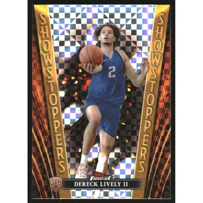 2023-24 Finest Showstoppers Checkerboard Refractors #SS25 Dereck Lively II