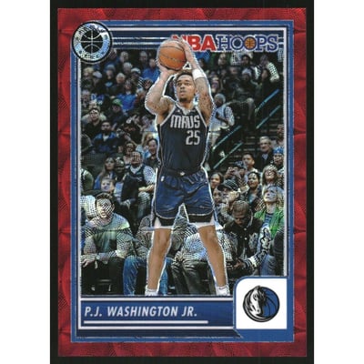 2023-24 Hoops Premium Stock Premium Red Prizm #121 P.J. Washington Jr.