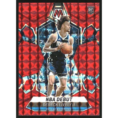 2023-24 Panini Mosaic Mosaic Red #265 Dereck Lively II/NBA Debut