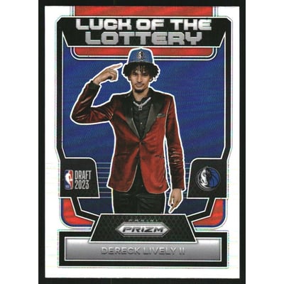 2023-24 Panini Prizm Luck of the Lottery Prizms Silver #8 Dereck Lively II
