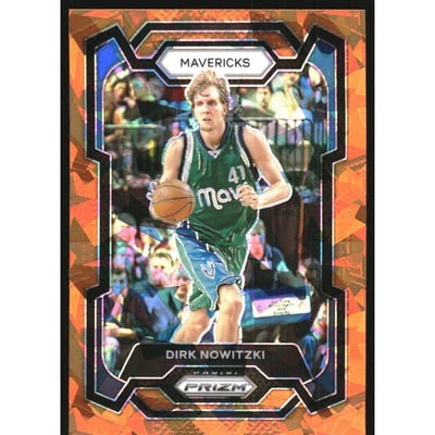 2023-24 Panini Prizm Prizms Orange Ice #187 Dirk Nowitzki