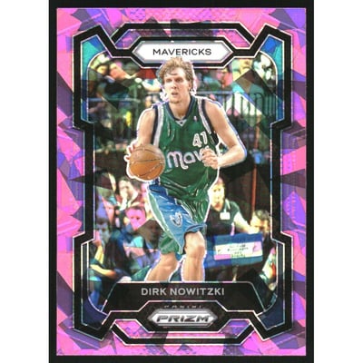 2023-24 Panini Prizm Prizms Pink Ice #187 Dirk Nowitzki