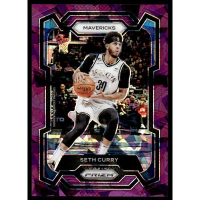 2023-24 Panini Prizm Prizms Purple Ice #219 Seth Curry