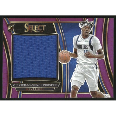 2023-24 Select Jumbo Rookie Swatches Purple Prizms #6 Olivier-Maxence Prosper