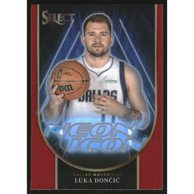 2023-24 Select Neon Icon Red Prizms #21 Luka Doncic