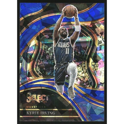 2023-24 Select Prizms Blue Cracked Ice #221 Kyrie Irving