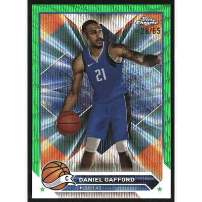 2023-24 Topps Chrome Green Wave Refractors #68 Daniel Gafford