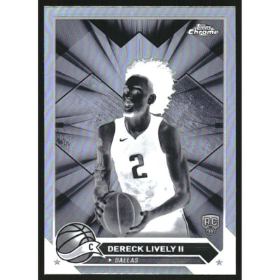2023-24 Topps Chrome Negative Refractors #92 Dereck Lively II