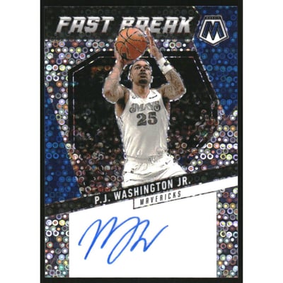 2024-25 Panini Mosaic Autographs Fast Break #89 P.J. Washington Jr.