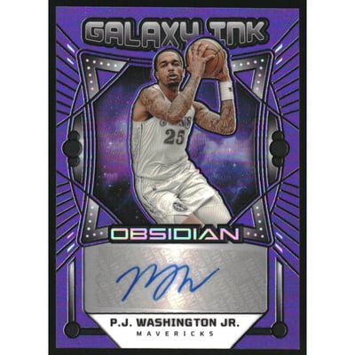 2024-25 Panini Obsidian Galaxy Ink Electric Etch Purple Flood #5 P.J. Washington Jr./49