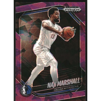 2024-25 Panini Prizm Black Prizms Purple Ice #128 Naji Marshall