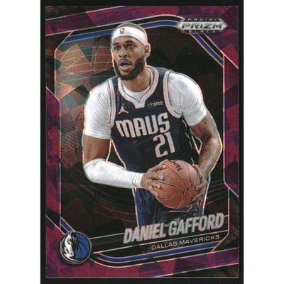 2024-25 Panini Prizm Black Prizms Purple Ice #241 Daniel Gafford