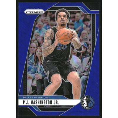 2024-25 Panini Prizm Prizms Blue #174 P.J. Washington Jr.